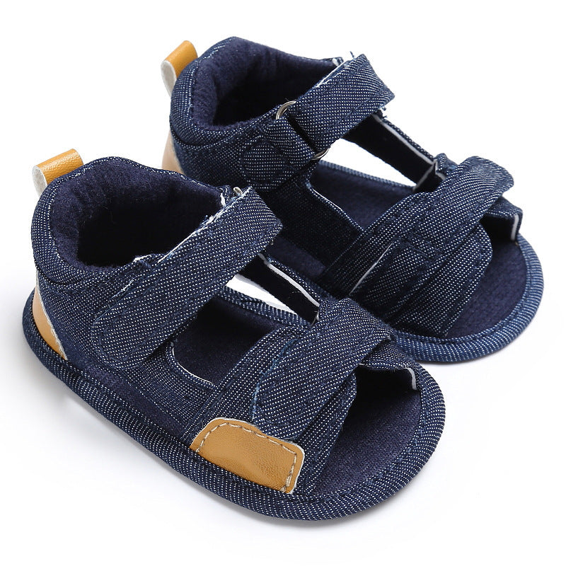 Denim baby Velcro sandals