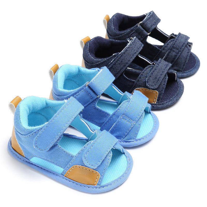 Denim baby Velcro sandals