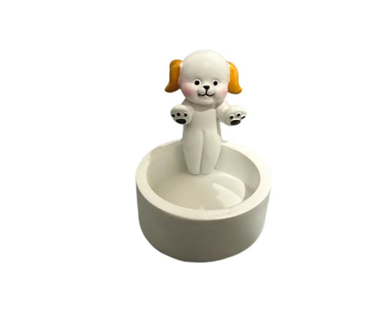 Cat Candlestick Holder Cute Kitten