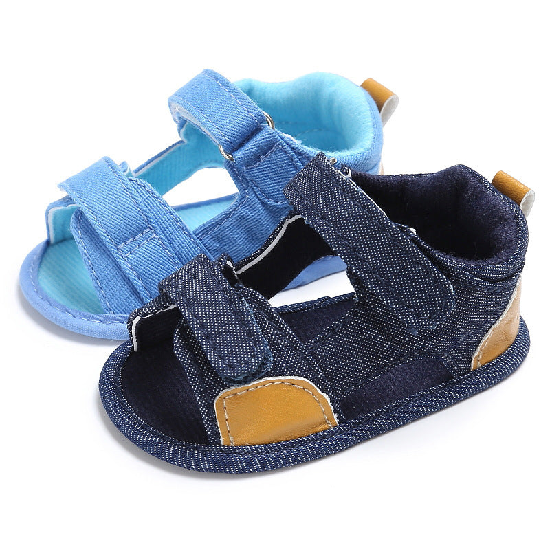 Denim baby Velcro sandals