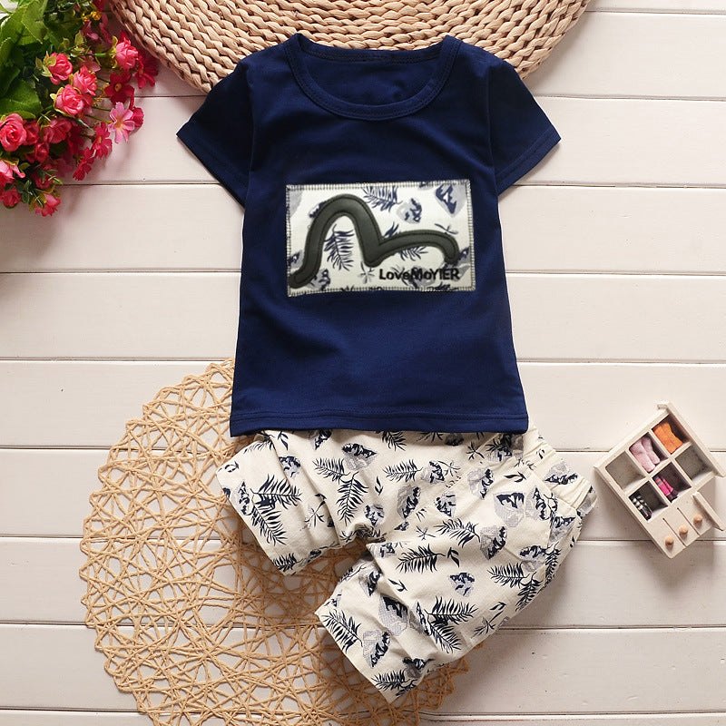Casual T-shirt cowboy suit a summer tide