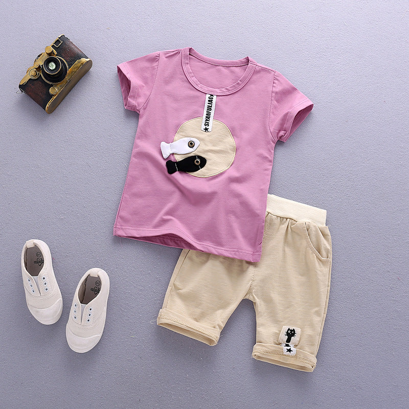 Casual T-shirt cowboy suit a summer tide