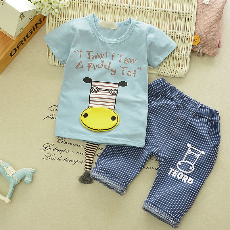 Casual T-shirt cowboy suit a summer tide