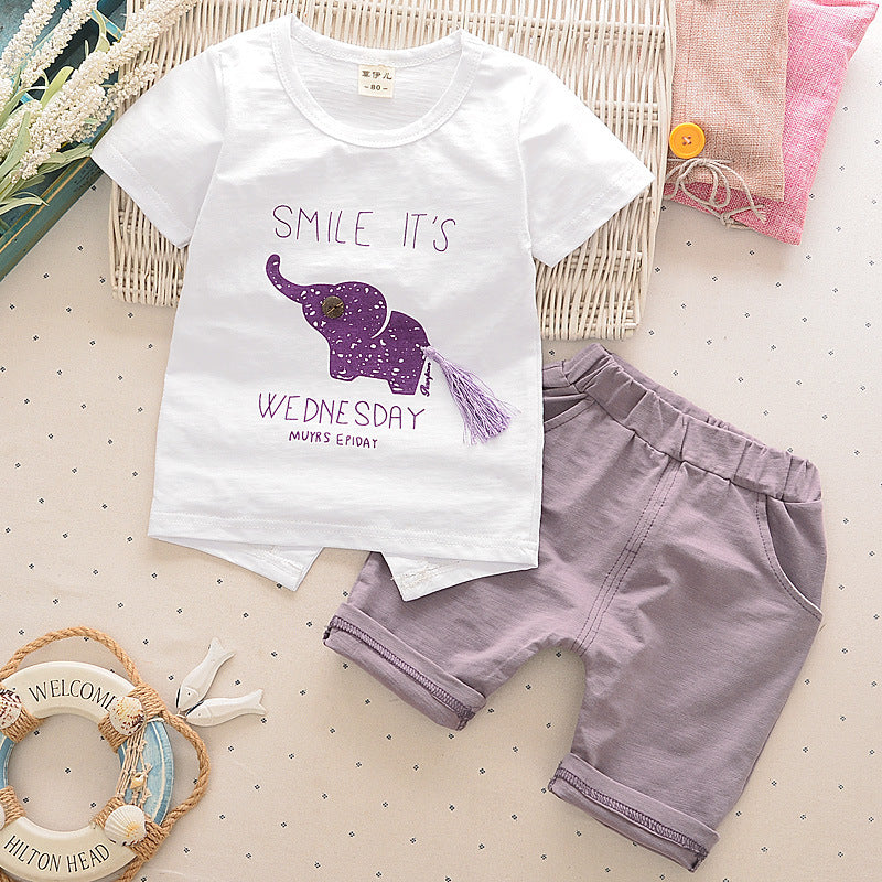 Casual T-shirt cowboy suit a summer tide