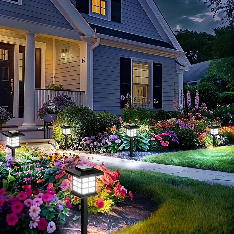 24-Pack Solar Path Lights – 600mA LED Outdoor Landscape Lighting, 10-Hour Long-Lasting Warm Waterproof Garden Lights for Driveways, Yards & Walkways