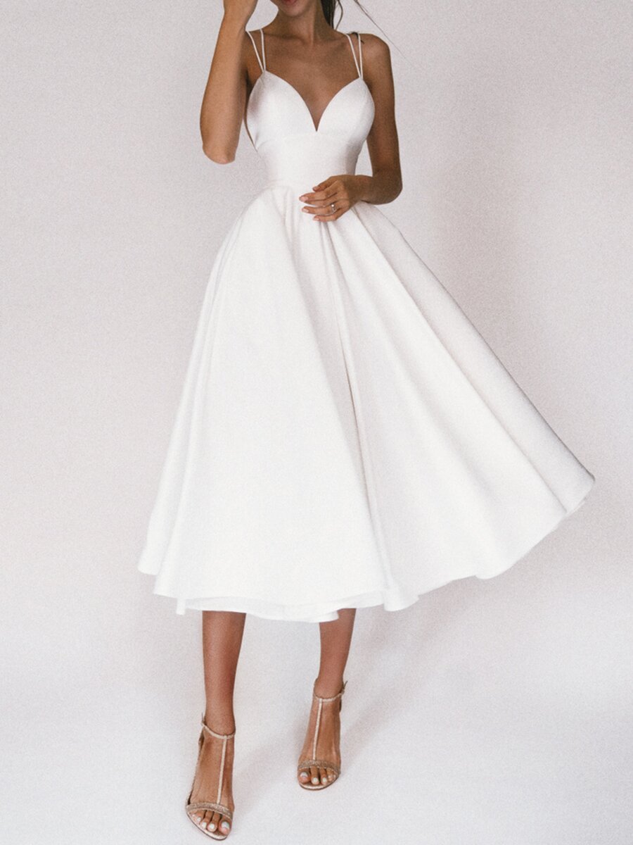 Sexy V-neck Suspender Dress Summer Fashion