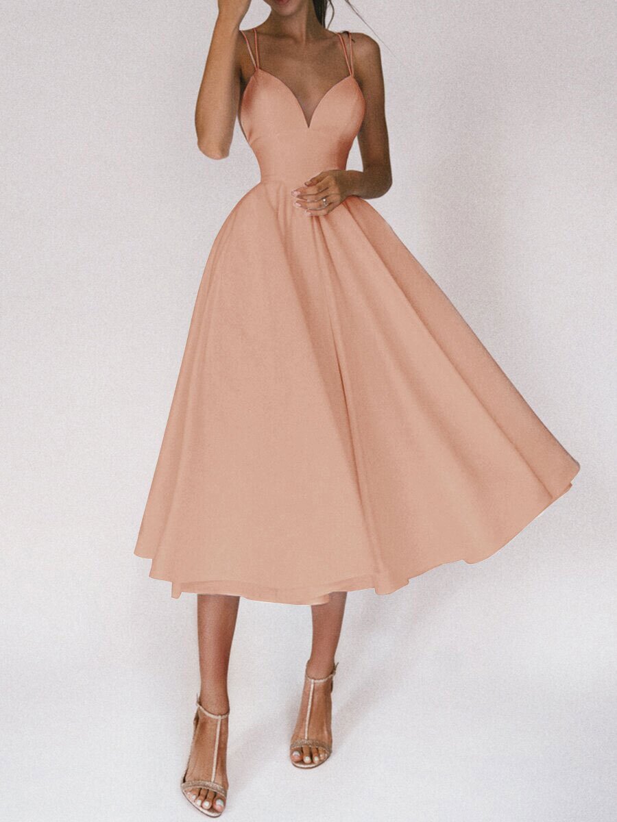 Sexy V-neck Suspender Dress Summer Fashion