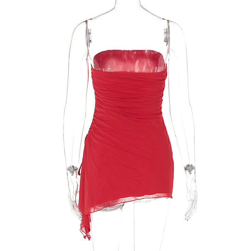 Y2K Tube-top Split Dress