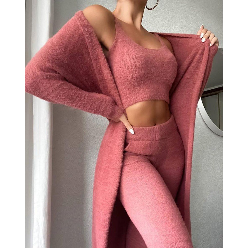 Cozy Pajama Set, 3 Piece Lounge Set, Cute Loungewear, Warm Suit Sets