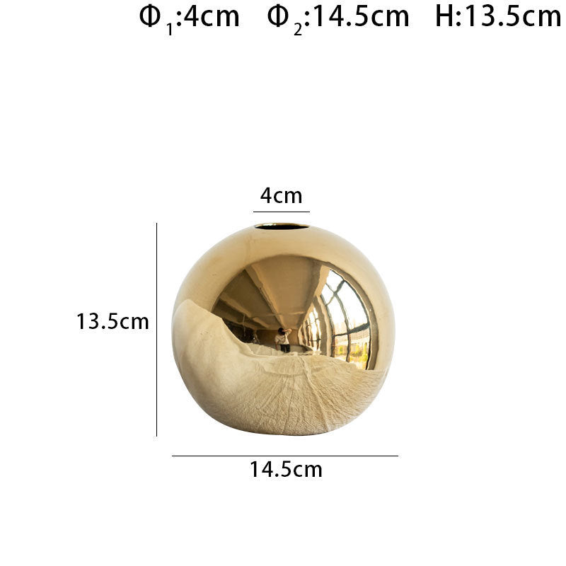 Hot Sale Electroplated Ceramic Gold Vase