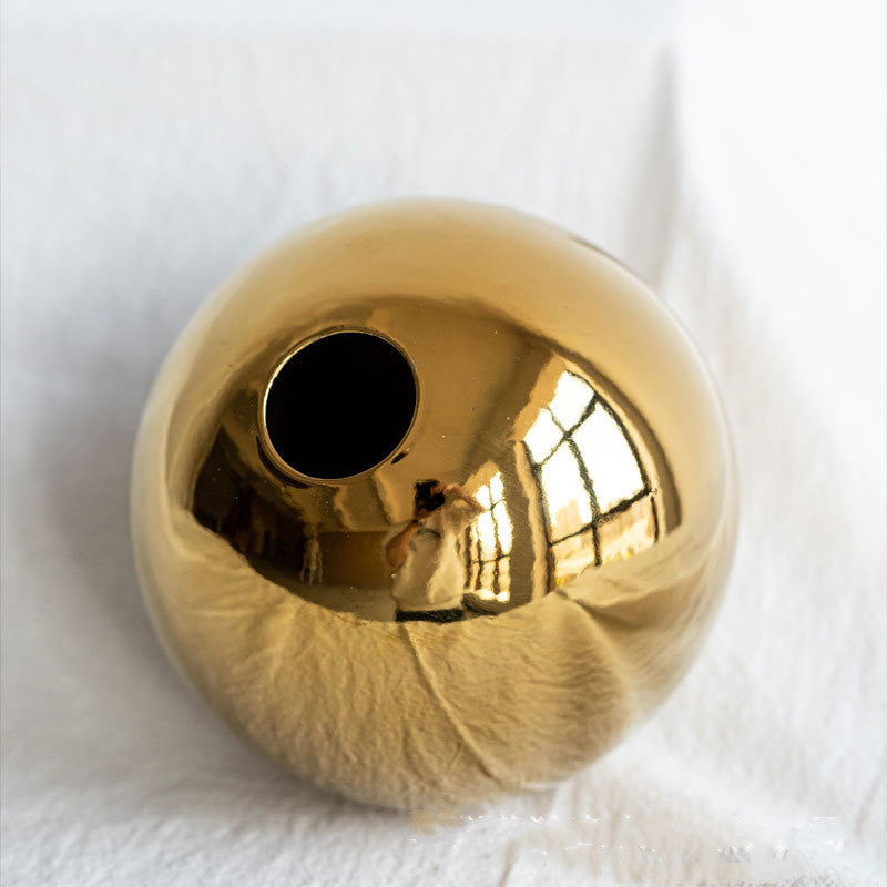 Hot Sale Electroplated Ceramic Gold Vase