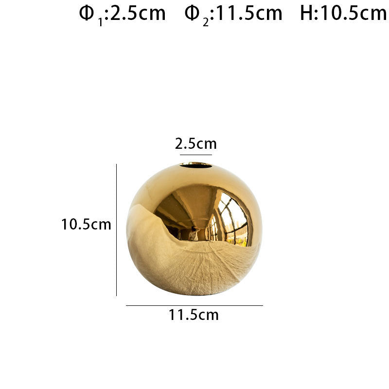 Hot Sale Electroplated Ceramic Gold Vase