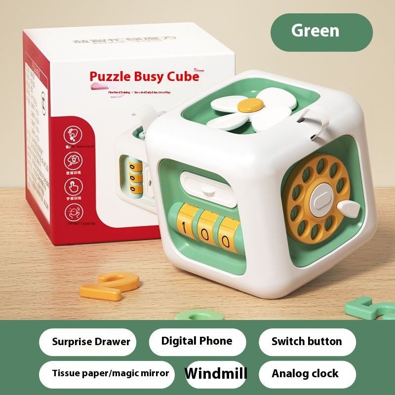 Baby Cube Puzzle Hexahedral Organ Busy Box