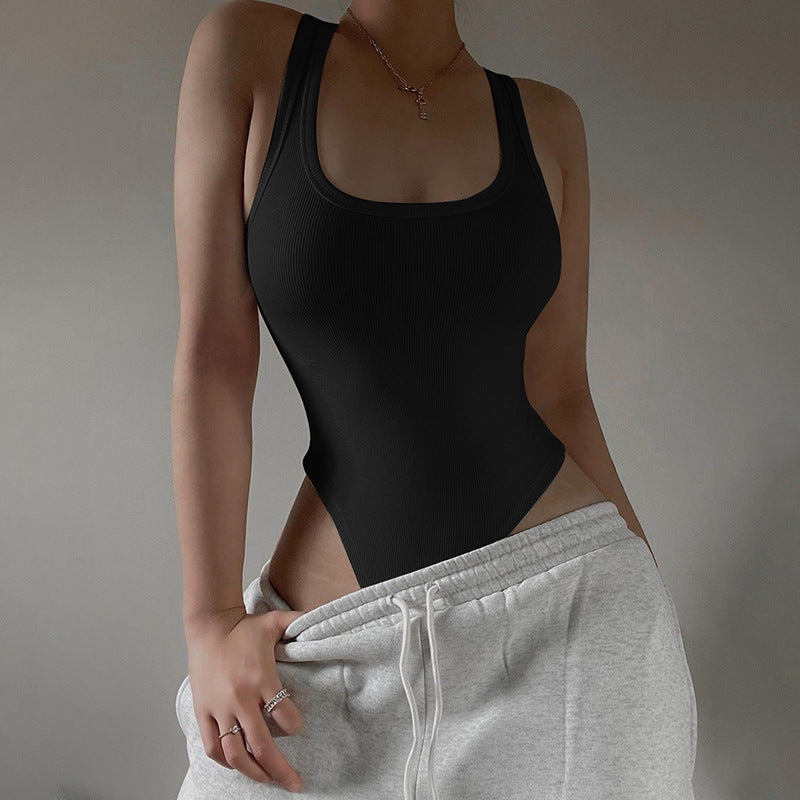 Sports Vest Casual Yoga Sexy Halter Short Sports Jumpsuit