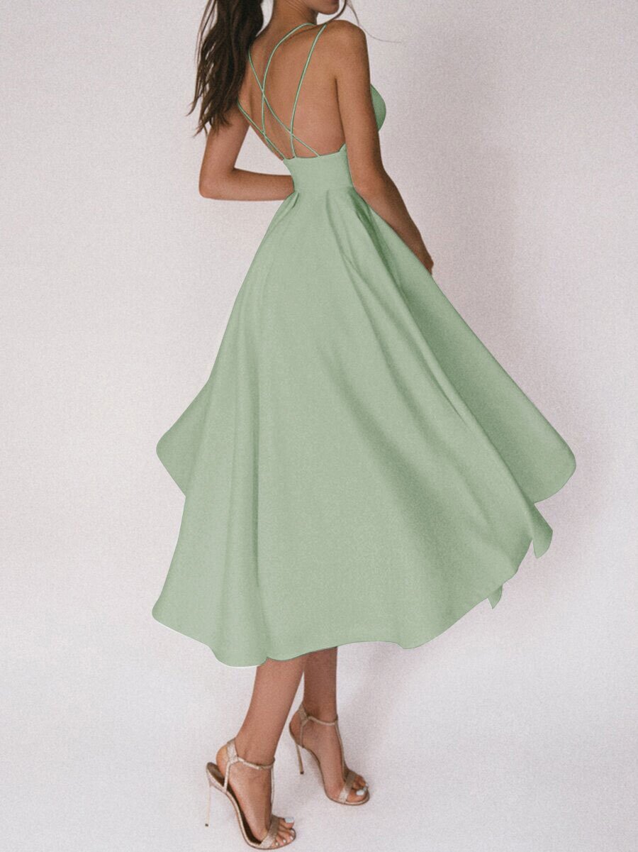 Sexy V-neck Suspender Dress Summer Fashion