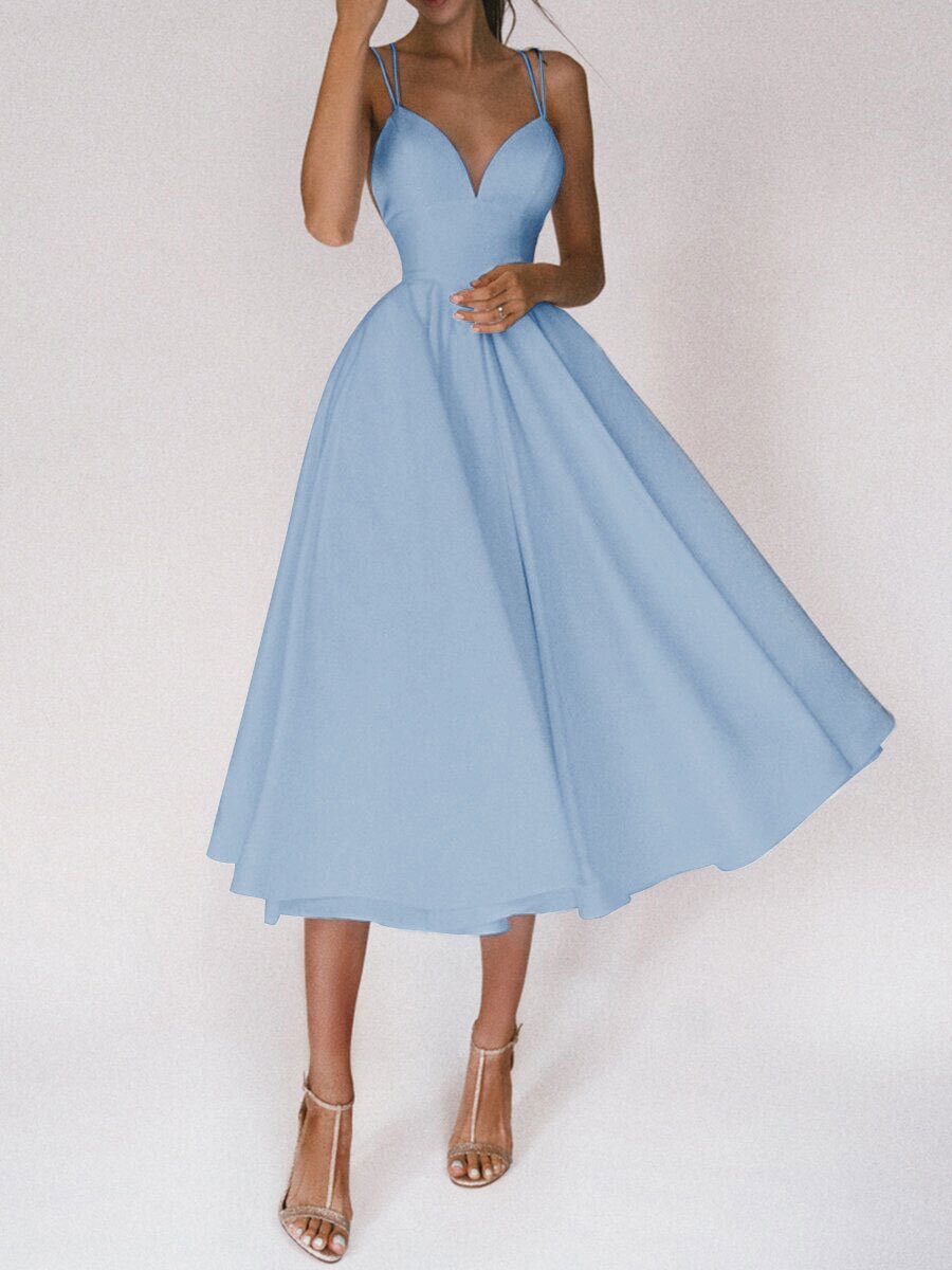 Sexy V-neck Suspender Dress Summer Fashion