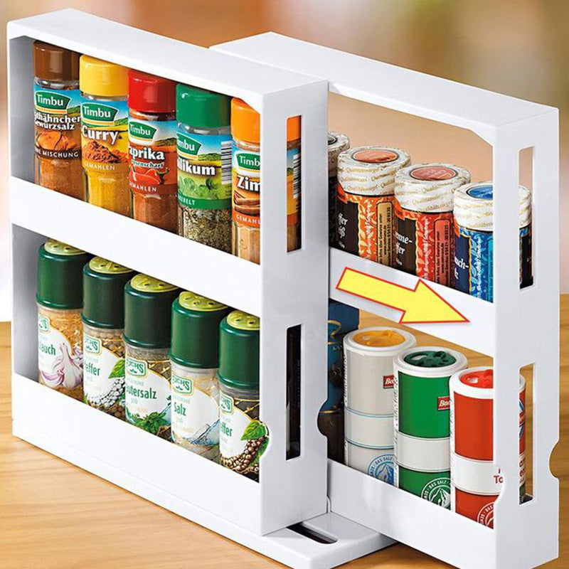 Food Storage Box Seasoning Storage Box Rotating Seasoning Rack