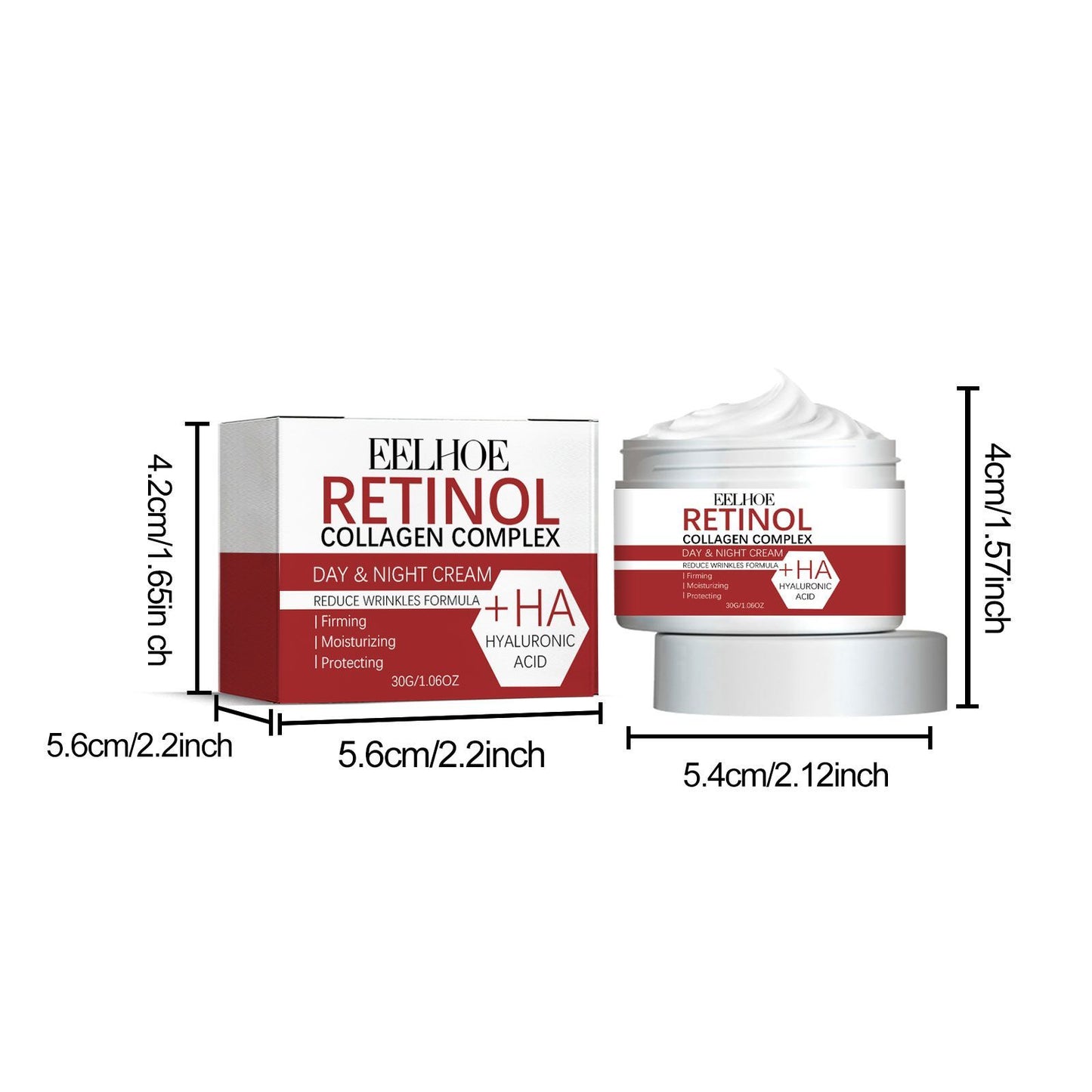 EELHOE Retinol Moisturizing Cream - A Cream That Helps To Reduce Fine Lines, Lift And Firm The Facial Skin, Providing Nourishment And Protection Against Aging