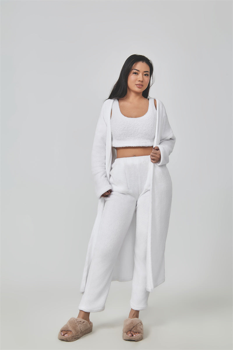 Cozy Pajama Set, 3 Piece Lounge Set, Cute Loungewear, Warm Suit Sets